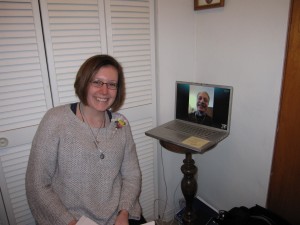 Sarah with Skyped FrLangsch Feb 2015